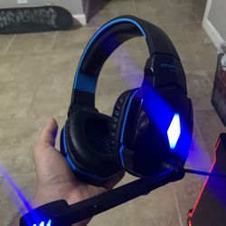 Gaming Led Pc headphones with mic 