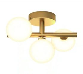 Artika Bloom 13 in. 15 Watt Modern Gold Integrated LED 5 CCT Flush Mount Ceiling Light Fixture for Kitchen or Bedroom
