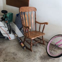 Wood rocking chair