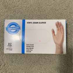100 XL Vinyl Exam Gloves