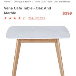 Article “Vena” Marble Cafe Table