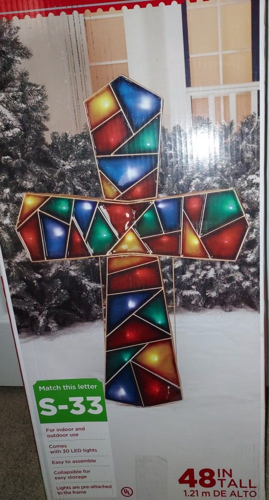 Holiday Time 48"  4ft Cross Christmas outdoor decor