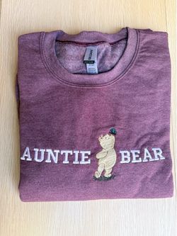 Auntie Bear embroidered sweatshirt
