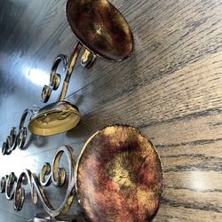 32” Large Metal Sconces Candle Holders