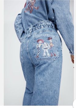Zara Z1975 Baggy Pixar Disney Toy Story Denim Jeans High Rise Size womens 6
