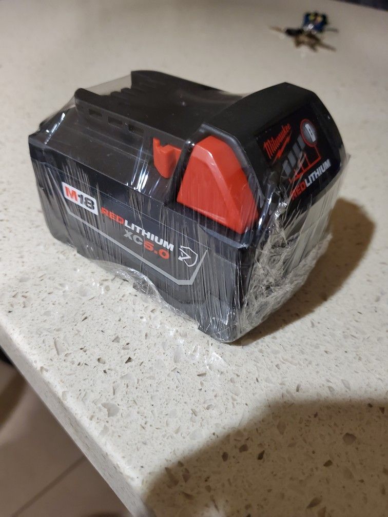 Milwaukee Battery Brand New M18 5.0. $40