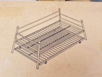 Mainstays modern metal daybed with trundle discount