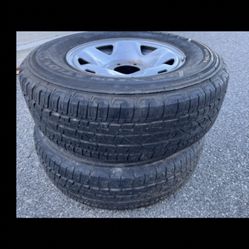 2 — 245/75r16 6x5.5 6x139.7 Stock Tacoma 4runner Tundra Yukon Tahoe Wheels Rims Good 80% Treads Tires!!!!