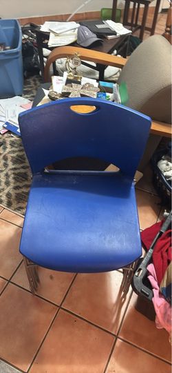 Blue office chairs