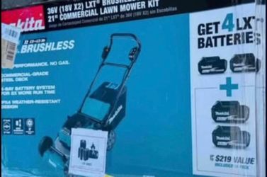 Makita 21 in. 18V X2 (36V) LXT Lithium-lon Cordless Walk Behind Self Propelled Lawn Mower Kit with 4