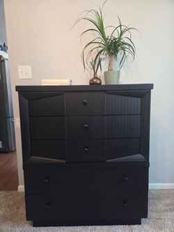 Refinished Vintage 5 Drawer Tall Dresser
