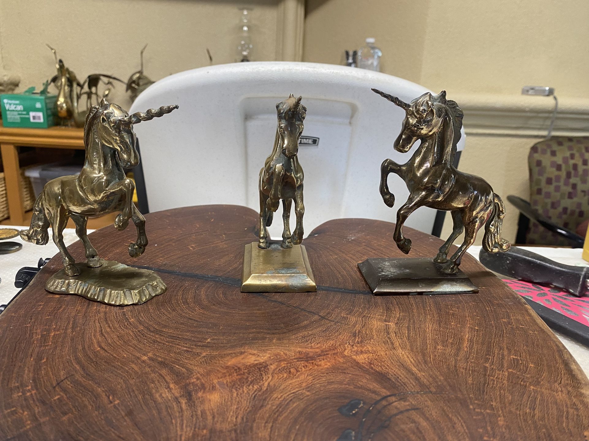 Small Brass Unicorn. (3)