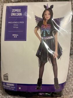 Girl zombie unicorn Halloween costume