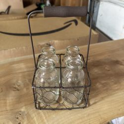 Wire Caddy with Jars