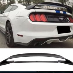 Fits 15-22 Ford Mustang GT350 Style Trunk Spoiler Deck Lid Wing Matte Black ABS