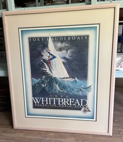 Framed Whitbread Sailing Poster
