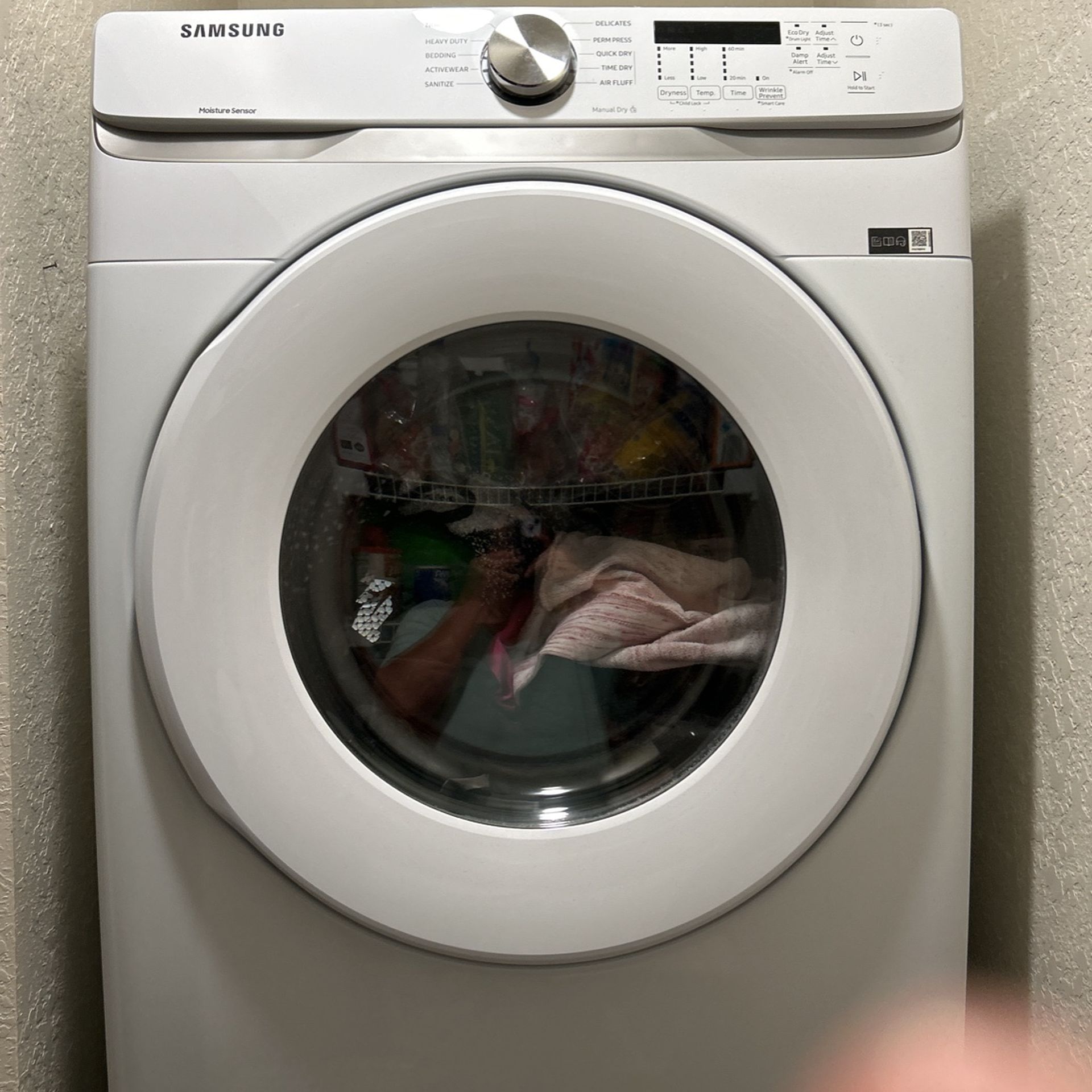 Samsung Electric Front Loading Dryer  In White 27.0