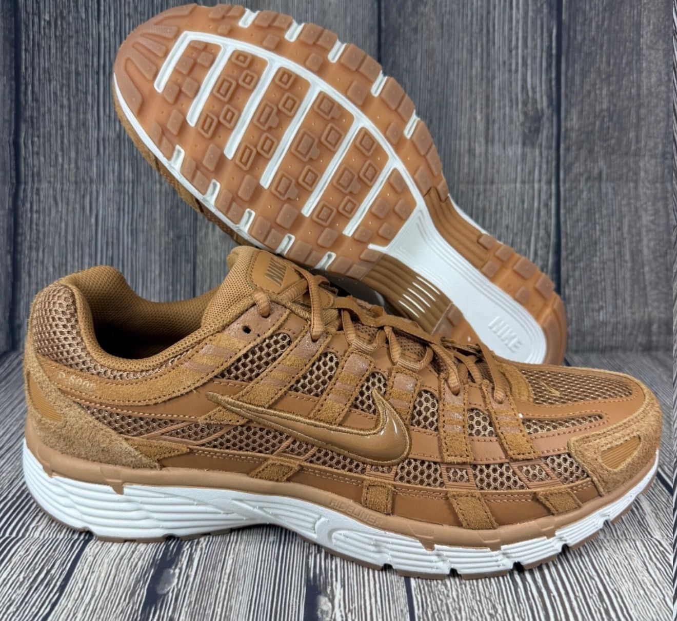 Size 8 Men’s Nike P-6000 SE Shoes Brown Suede