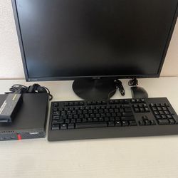 MINI DESKTOP LENOVO WITH ASUS MONITOR (with Mouse And Keyboard )