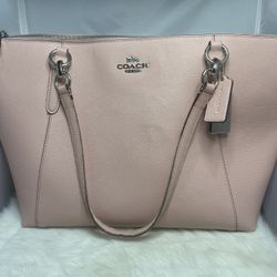 Coach AVA Heather Pink Leather Shopper Tote Bag Handbag F57526 