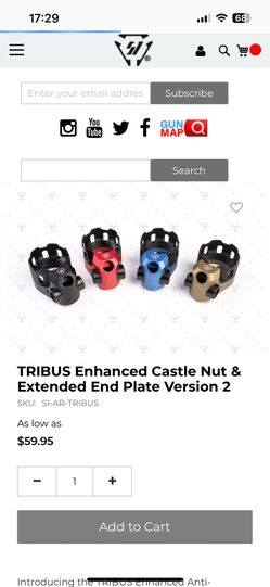 Tribute 2 Enhanced Castle, Nut And Extended In Plate