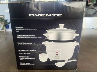 10-Cup Rice Cooker By Ovente Steamer New In Box