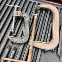 Set of 2 ADJUSTABLE C big Clamps Both For 15 Dollars 