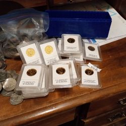 Lot Of 18 Gold Plated Presidential Dollars 