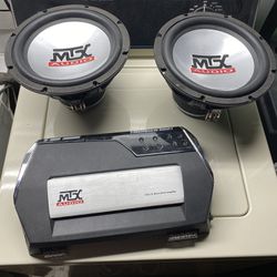 MTX Thunder 10” Subs And Amp