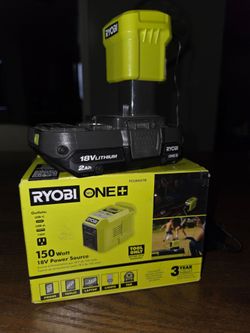 Ryobi 18v Power Source/ Charger Dock with battery & Charger New (Price Is Firm)