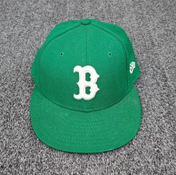 New Era Men's Green Boston Red Sox Logo Cap Size 7 ⅛