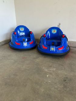 2 Paw Patrol Kids Electric Bumper Cars – Matching Pair