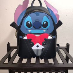 Exclusive Disney Loungefly: Vampire Stitch Bow Tie Mini Backpack