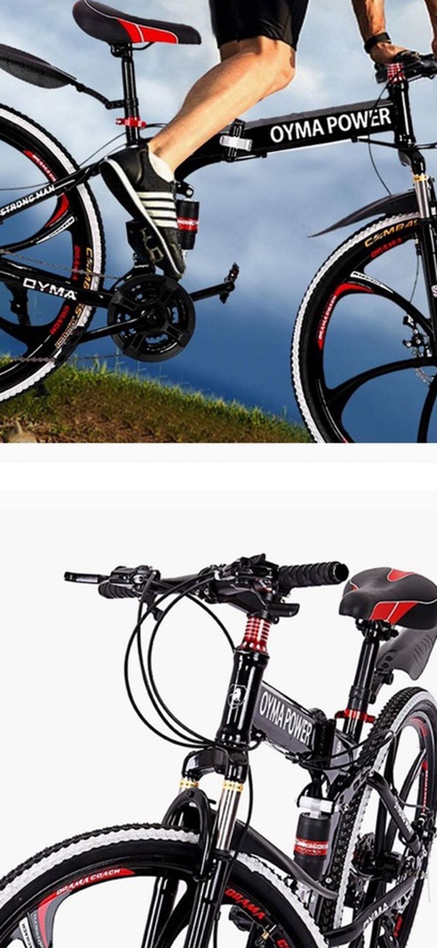 26 inch Adults Folding Mountain Bike for Men & Women  ...