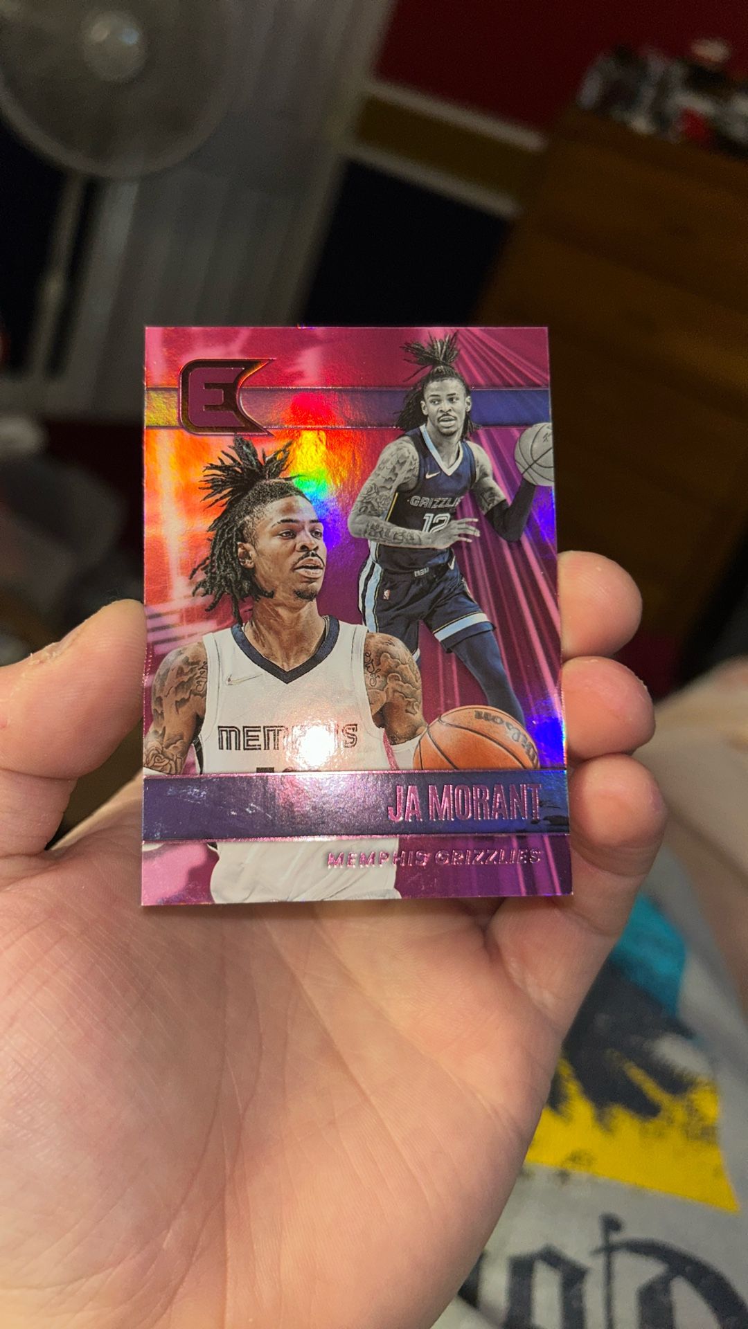 2021-22 Panini Chronicles Essentials Pink Ja Morant #306 Memphis Grizzlies
