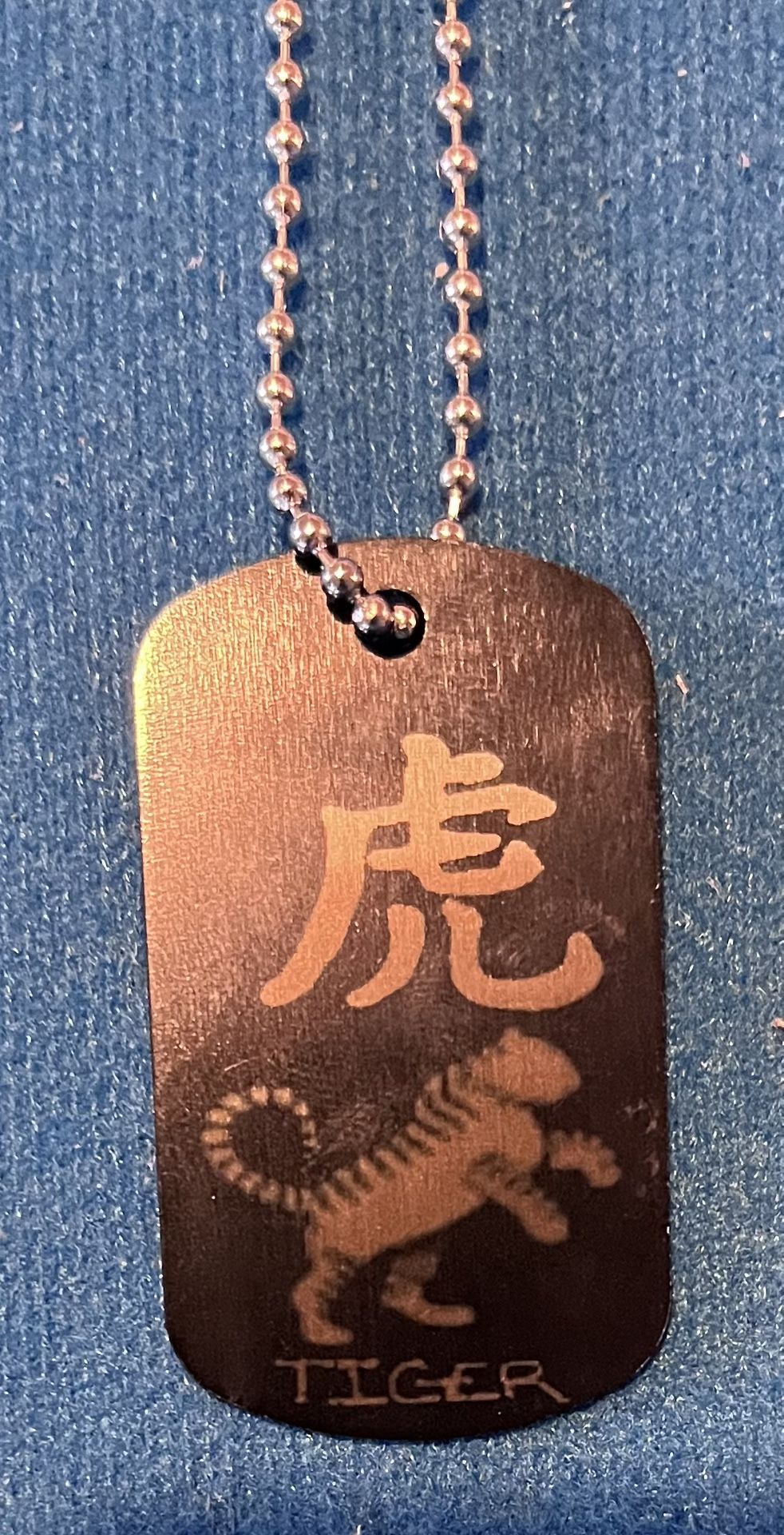 Black Tiger Chinese Zodiac Necklace