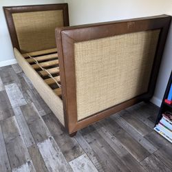 Twin bed frame and mattress