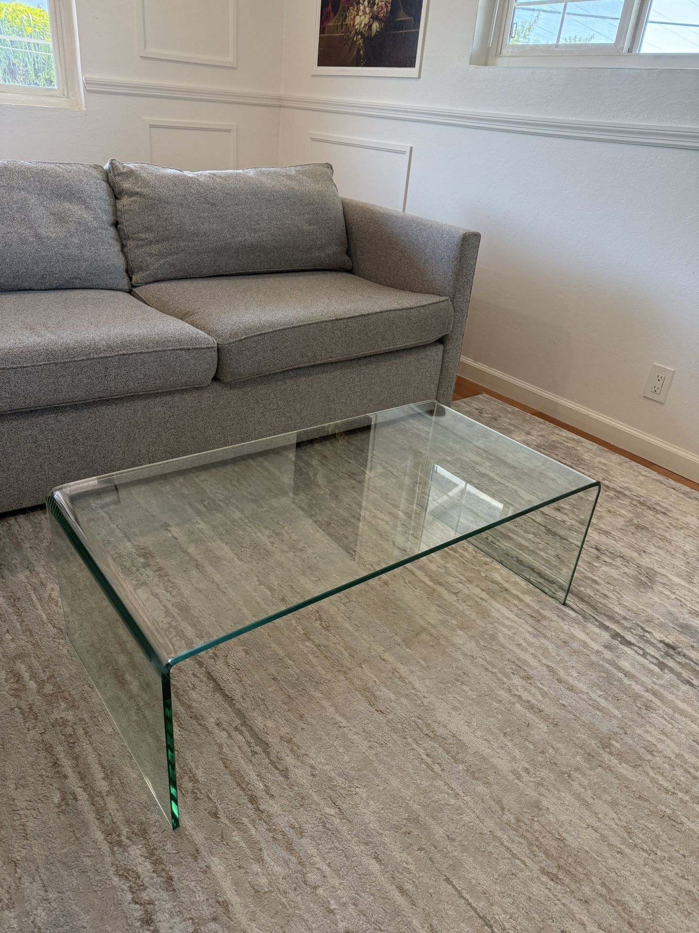 Glass Waterfall Coffee Table
