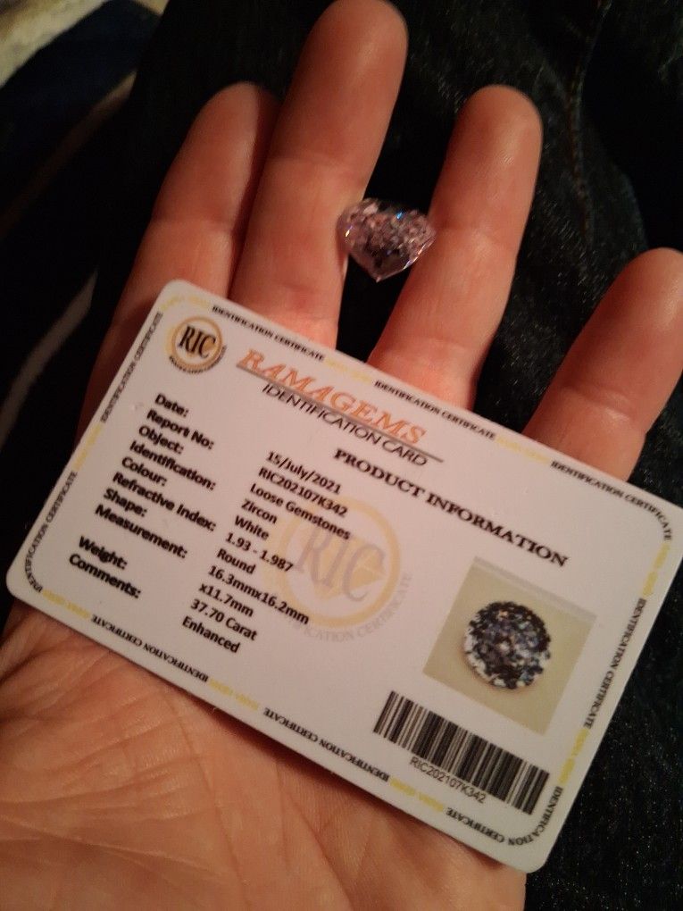 Cambodian Zircon... With Certificate... 37.7 Carats... Best Offer... Flexible With Offers