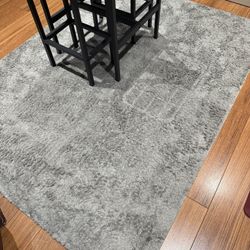 Grey Area Rug – 84.5” x 63.5”