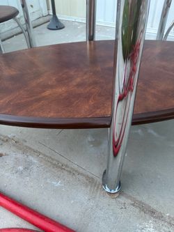 Beautiful Glass and Chrome Wooden self Console