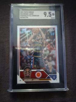 2023 Topps Chrome Bronny James McDonald's All-American Refractor SGC 9.5