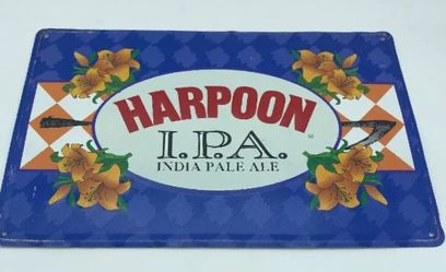 Harpoon IPA Indian Pale Ale Metal Embossed Beer Sign Authentic 17" x 11"