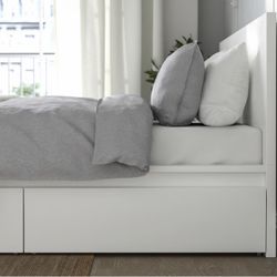 IKEA Malm Queen Bed Frame And Drawers Only 6 Months Old 