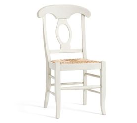 Set of 6 Pottery Barn Napoleon Dining Chairs - White