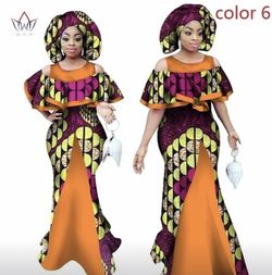 African dresses with head wraps