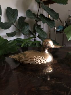 Vintage Brass Duck 