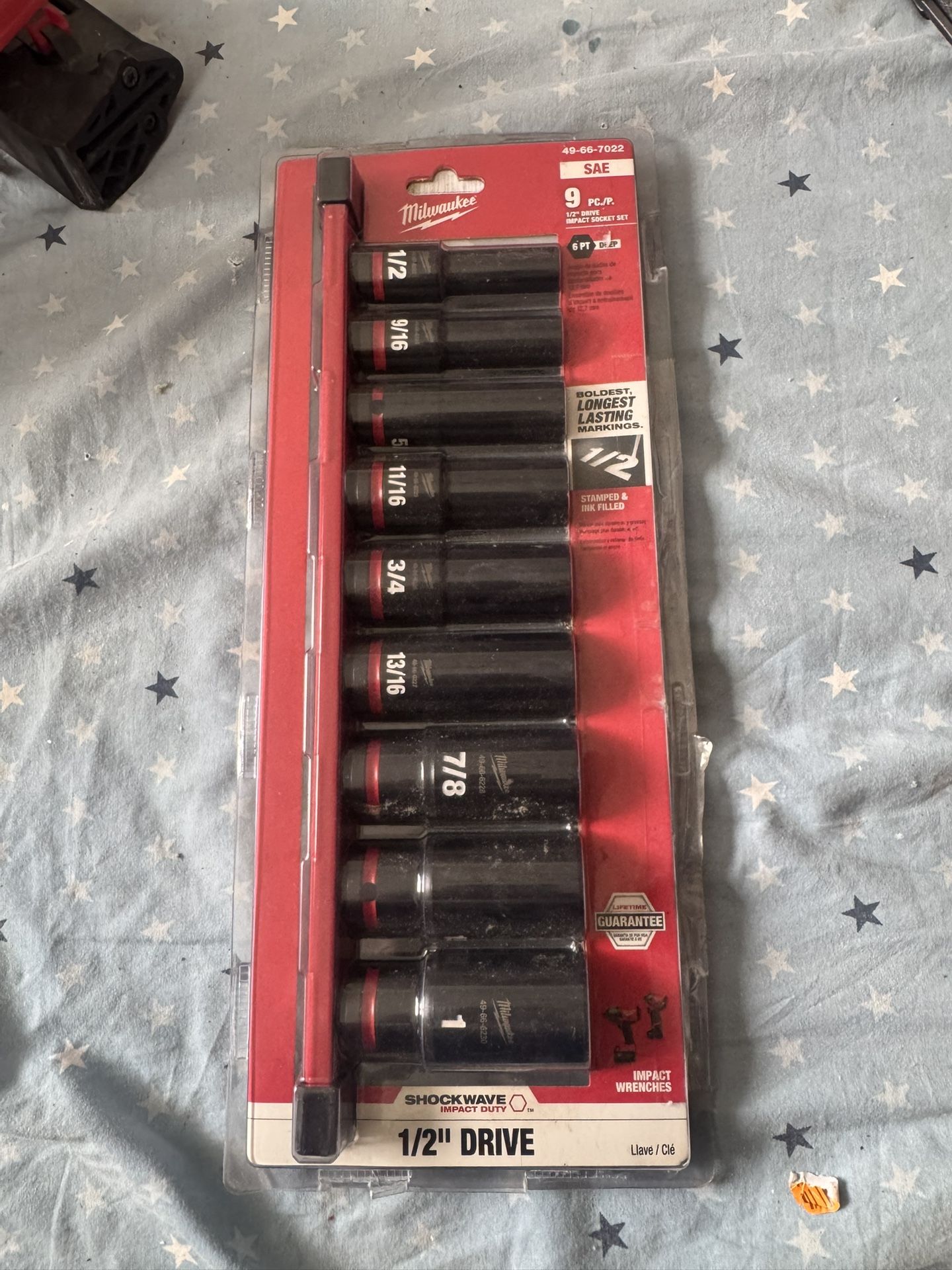 Milwaukee SHOCKWAVE Impact Duty 1/2 in. Drive SAE Deep Well Impact Socket Set (9-Piece