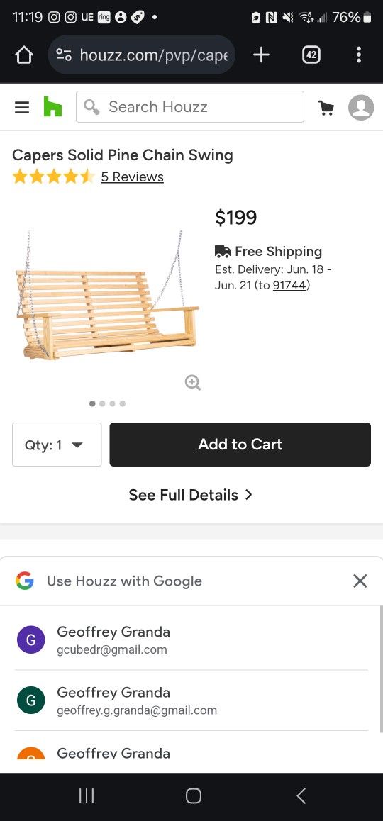 Capers Swing BRAND NEW