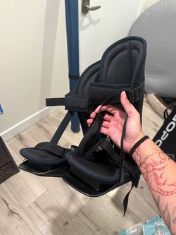 Black Medical Walking Boot Brace